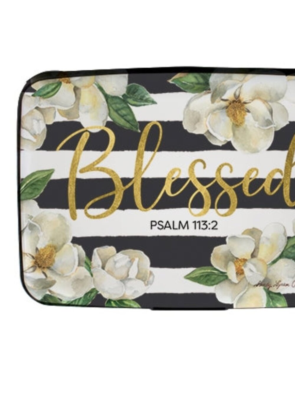 "Blessed Magnolia" RFID Credit Card Wallet